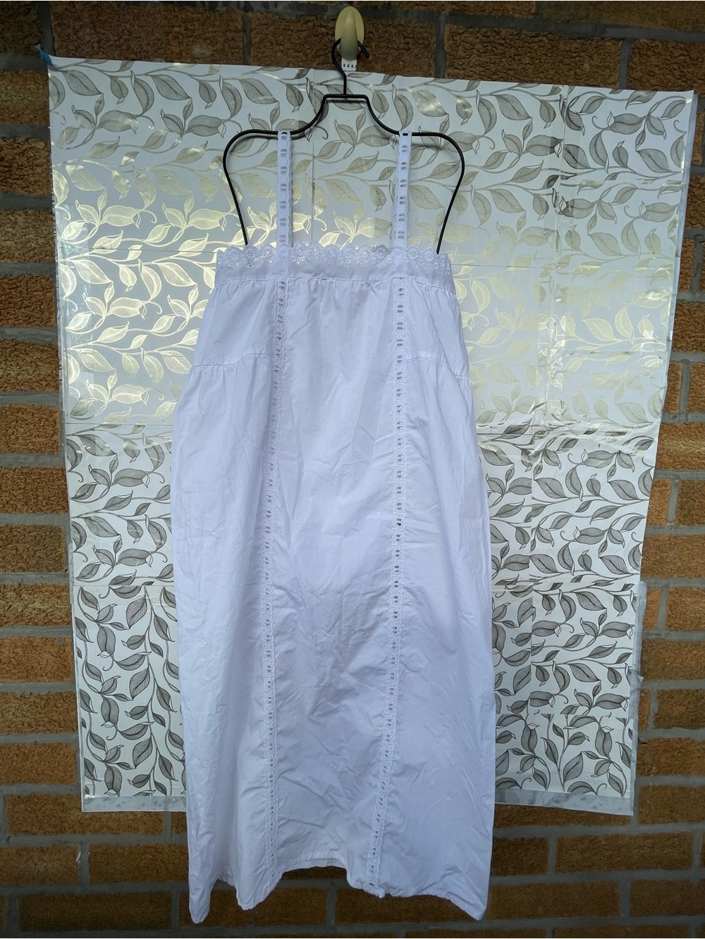 Laneway The Label Eyelet Lace Midi Dress White XS Whimsical Cottagecore - Picture 14 of 16